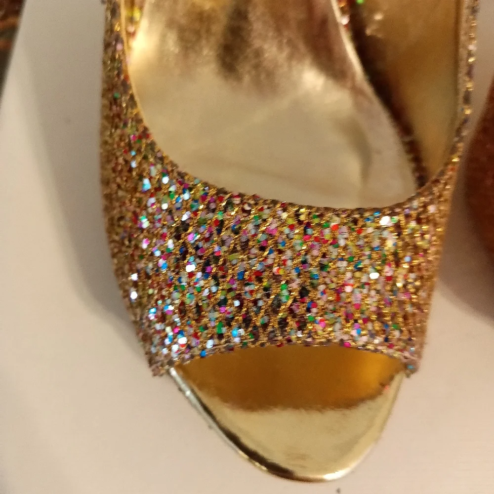 Madden Girl gold glitter